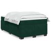 vidaXL Cama boxspring com colch&atilde;o 120x190 cm veludo verde-escuro