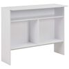 vidaXL Mesa de bar com 2 tampos branco 130x40x120 cm