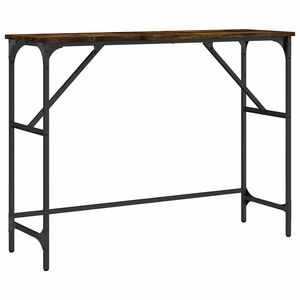 vidaXL Mesa consola 100x32x75 cm derivados de madeira carvalho fumado