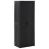 vidaXL Arm&aacute;rio de arruma&ccedil;&atilde;o para jardim 65x45x172 cm vime PP preto