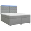 vidaXL Cama box spring com colch&atilde;o Cinzento-claro 160 x 200 cm Tecido