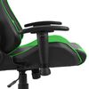 vidaXL Cadeira de gaming girat&oacute;ria PVC verde