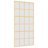 vidaXL Porta deslizante 102,5x205 cm vidro ESG fosco/alum&iacute;nio dourado