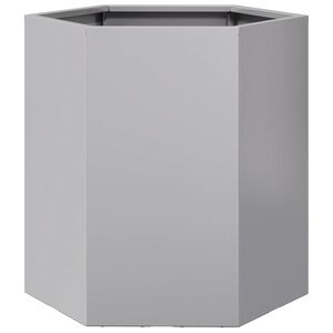 vidaXL Vaso/floreira de jardim hexagonal 46x40x45 cm a&ccedil;o galvanizado