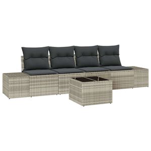 vidaXL Conjunto de Sof&aacute; de Jardim 5 unid. Cinza Claro e Cinza Escuro