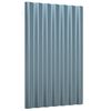 vidaXL Pain&eacute;is de telhado 12 pcs 60x36 cm a&ccedil;o galvanizado cinzento