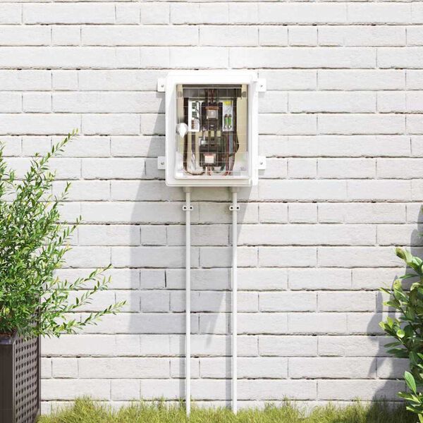 vidaXL Arm&aacute;rio de Controle Cinzeto 47 x 20 x 60 cm Pl&aacute;stico ABS