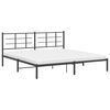vidaXL Estrutura de cama com cabeceira 193x203 cm metal preto