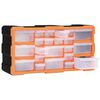 vidaXL Caixa organizadora com 22 gavetas 49x16x25,5 cm