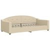 vidaXL Sof&aacute;-cama 90x200 cm tecido cor creme