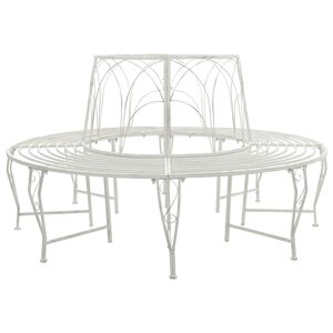 vidaXL Banco de &Aacute;rvore 8-N&uacute;mero de lugares &Oslash; 160 x 89 cm A&ccedil;o