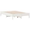 vidaXL Cama sem colch&atilde;o 140x190 cm madeira de pinho maci&ccedil;a branco