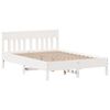vidaXL Cama sem colch&atilde;o 140x190 cm madeira de pinho maci&ccedil;a branco