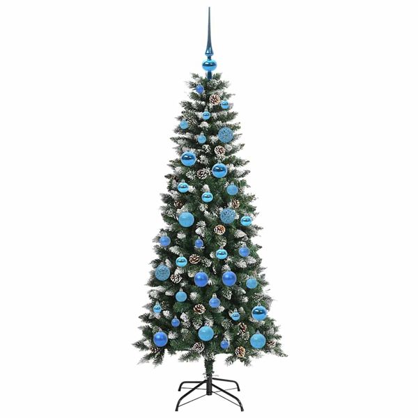 vidaXL &Aacute;rvore de Natal Artificial Verde 150 cm PVC, Pl&aacute;stico e A&ccedil;o