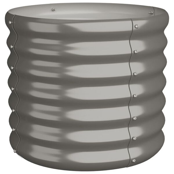 vidaXL Vaso/floreira de jardim aço galvanizado 40x40x36 cm cinza