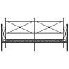 vidaXL Cama de Dia sem Colch&atilde;o 80x200 cm a&ccedil;o preto
