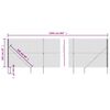 vidaXL Cerca de malha de arame com estacas de fixação 1,6x25 m verde