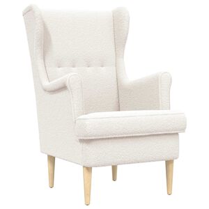 vidaXL poltrona Creme Boucl&eacute;