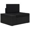 vidaXL 10 pcs conjunto lounge de jardim c/ almofad&otilde;es vime PE preto