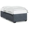 vidaXL Estrutura de cama sem colch&atilde;o 90x190 cm veludo cinzento-escuro