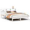 vidaXL Cama sem colch&atilde;o 135x190 cm madeira de pinho maci&ccedil;a branco