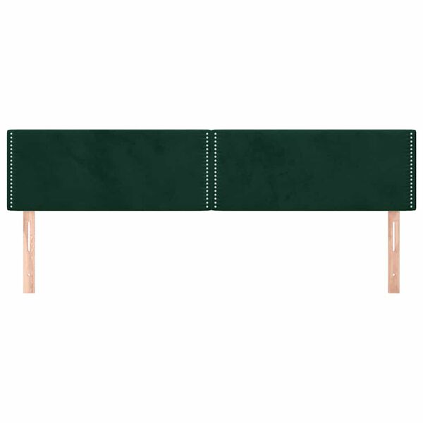 vidaXL Cabeceiras verde-escuro 180x5x78/88 cm veludo