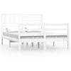 vidaXL Estrutura de cama 120x200 cm madeira maci&ccedil;a branco