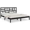 vidaXL Estrutura de cama super king 180x200 cm madeira maci&ccedil;a preto