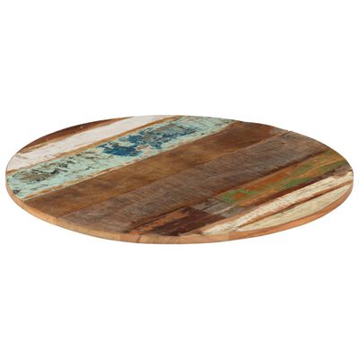 vidaXL Tampo de mesa redondo 70 cm 15-16 mm madeira recuperada maciça