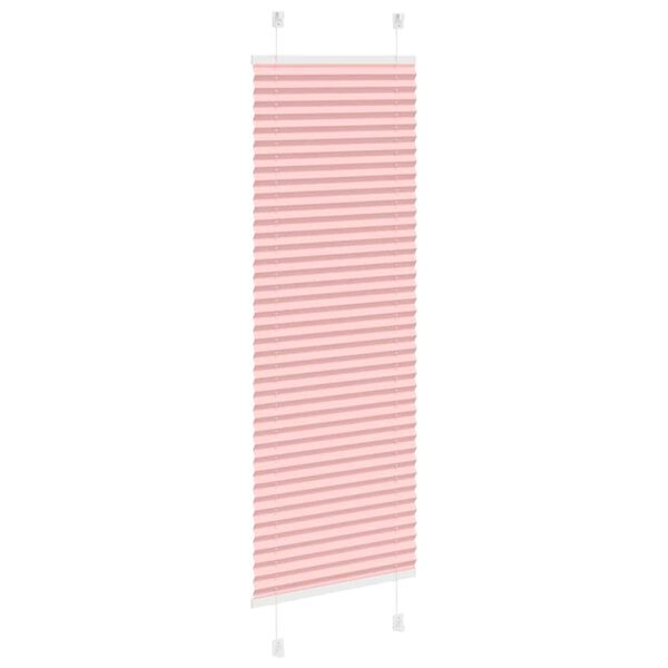 vidaXL Rosa Plissada Cega 45x100 cm Largura Tecido 44,4 cm Poli&eacute;ster