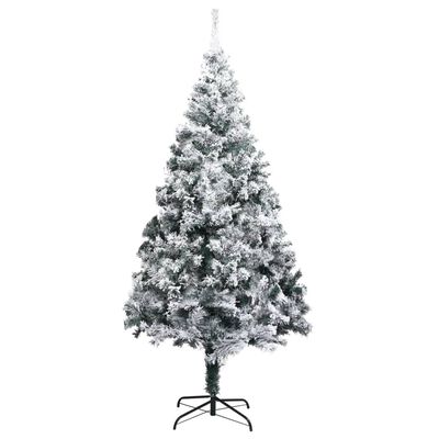 vidaXL Árvore de Natal artificial c/ flocos de neve 240 cm PVC verde