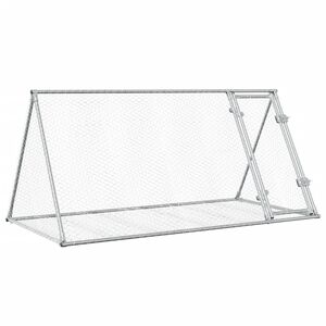 vidaXL Coelheira 200x105x91 cm a&ccedil;o galvanizado prateado