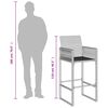 vidaXL Bancos de bar para jardim 2 pcs vime PE preto