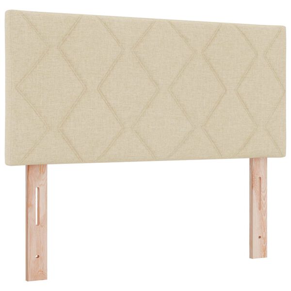 vidaXL Cabeceira Creme 90 cm tecido