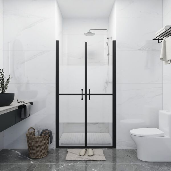 vidaXL Porta de duche ESG meio opaco (88-91)x190 cm