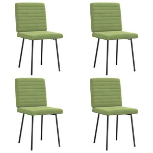 vidaXL Cadeiras de jantar 4 pcs veludo verde-claro