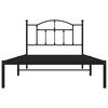 vidaXL Estrutura de cama com cabeceira 107x203 cm metal preto