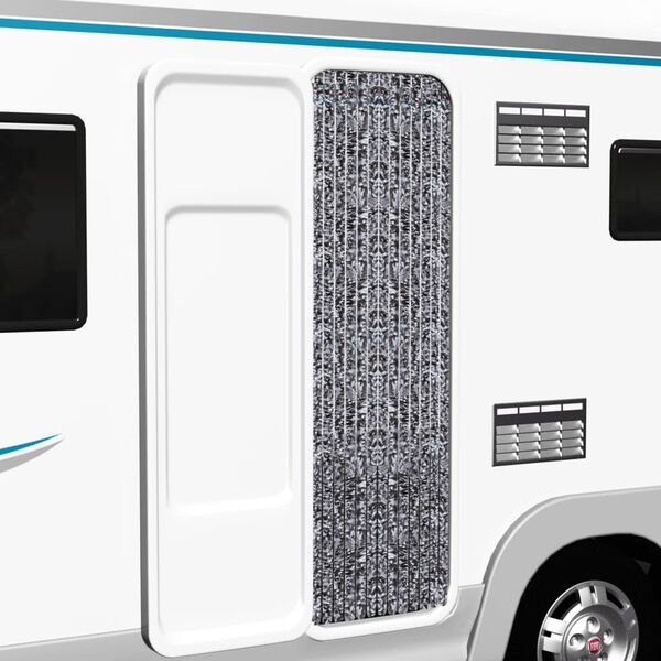 vidaXL Cortina anti-insetos 56x185 cm chenille castanho e bege