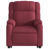 vidaXL Poltrona de massagens reclin. elevat&oacute;ria tecido vermelho tinto
