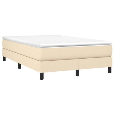 vidaXL Estrutura de cama com molas 120x200 cm tecido cor crème
