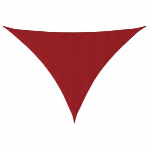 vidaXL Para-sol estilo vela tecido oxford triangular 3x4x4 m vermelho