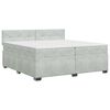 vidaXL Cama box spring com colch&atilde;o Cinzento-claro 200 x 200 cm Veludo