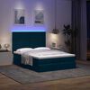 vidaXL Estrutura cama otomana colch&otilde;es 140x190 cm veludo azul escuro