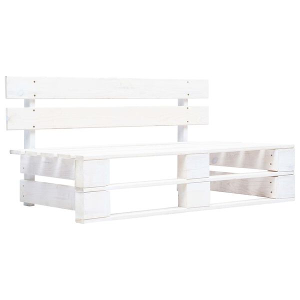 vidaXL 4 pcs conj. lounge paletes + almofad&otilde;es pinho impregnado branco