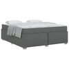 vidaXL Estrutura da Cama com colch&atilde;o Cinza Escuro 180 x 200 cm tecido