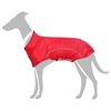 vidaXL Capa de chuva para c&atilde;es com tiras reflectoras vermelho 3XL