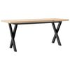 vidaXL Mesa de centro estrutura em X 110x40x45,5cm pinho/a&ccedil;o