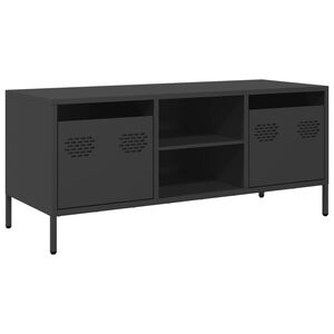 vidaXL M&oacute;vel de TV 101,5x39x43,5 cm a&ccedil;o laminado a frio preto