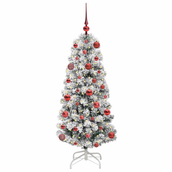 vidaXL &Aacute;rvore de Natal Articulada Artificial Verde e Branco 120 cm