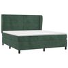 vidaXL Cama com molas/colch&atilde;o 160x200 cm veludo verde-escuro